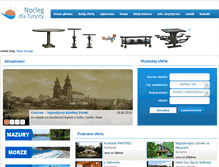 Tablet Screenshot of noclegdlaturysty.pl